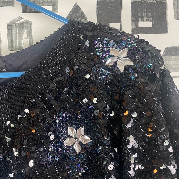 Jris Women’s Vintage Sequin Blouse - Picture 3 of 6
